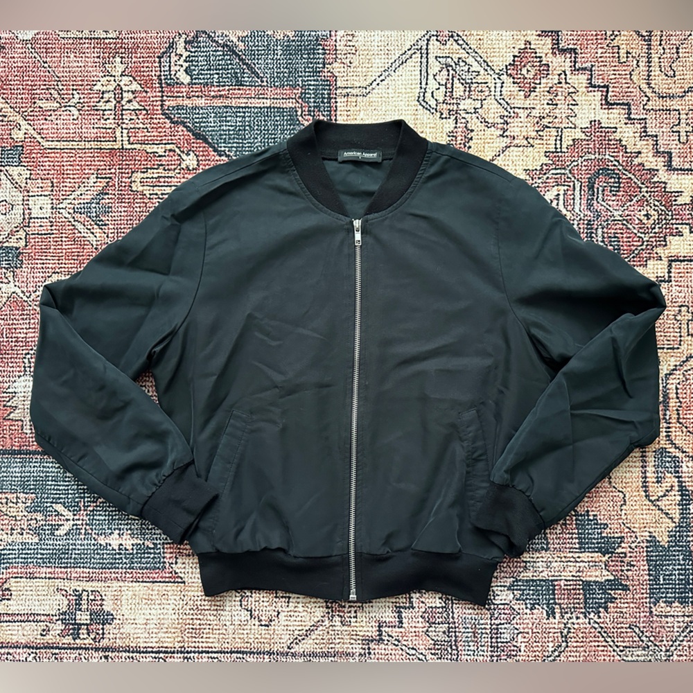 American Apparel black modal Bomber Jacket